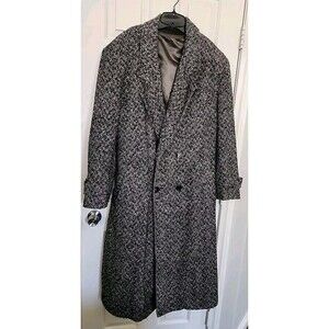 Vintage 90s Espionage Trench Coat Womens Black 44 Medium Long Lined Jacket